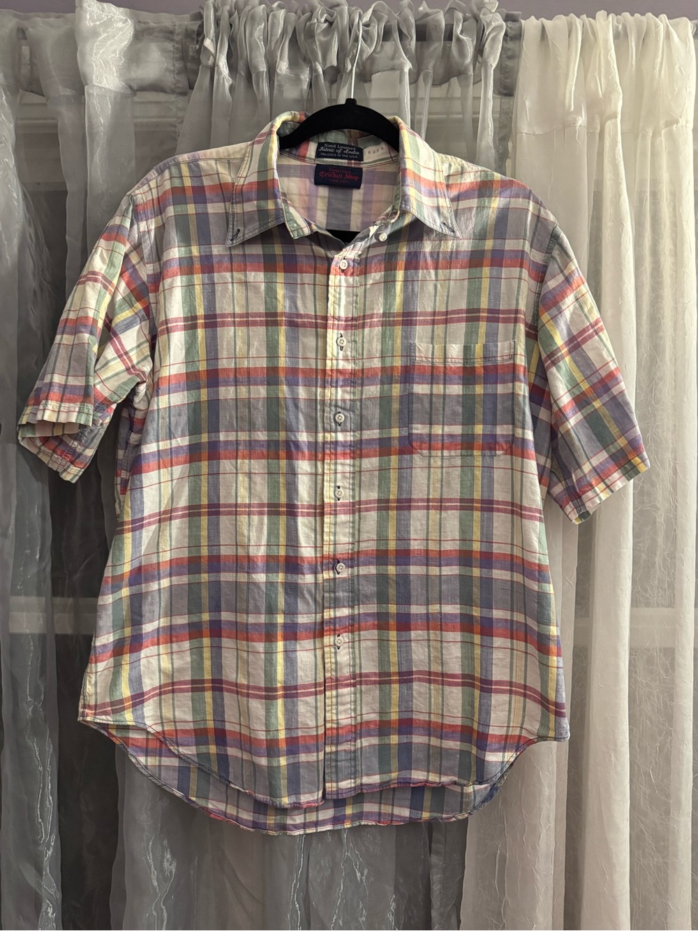 Puritan Pastel Plaid Short-Sleeve Button-Down Shirt